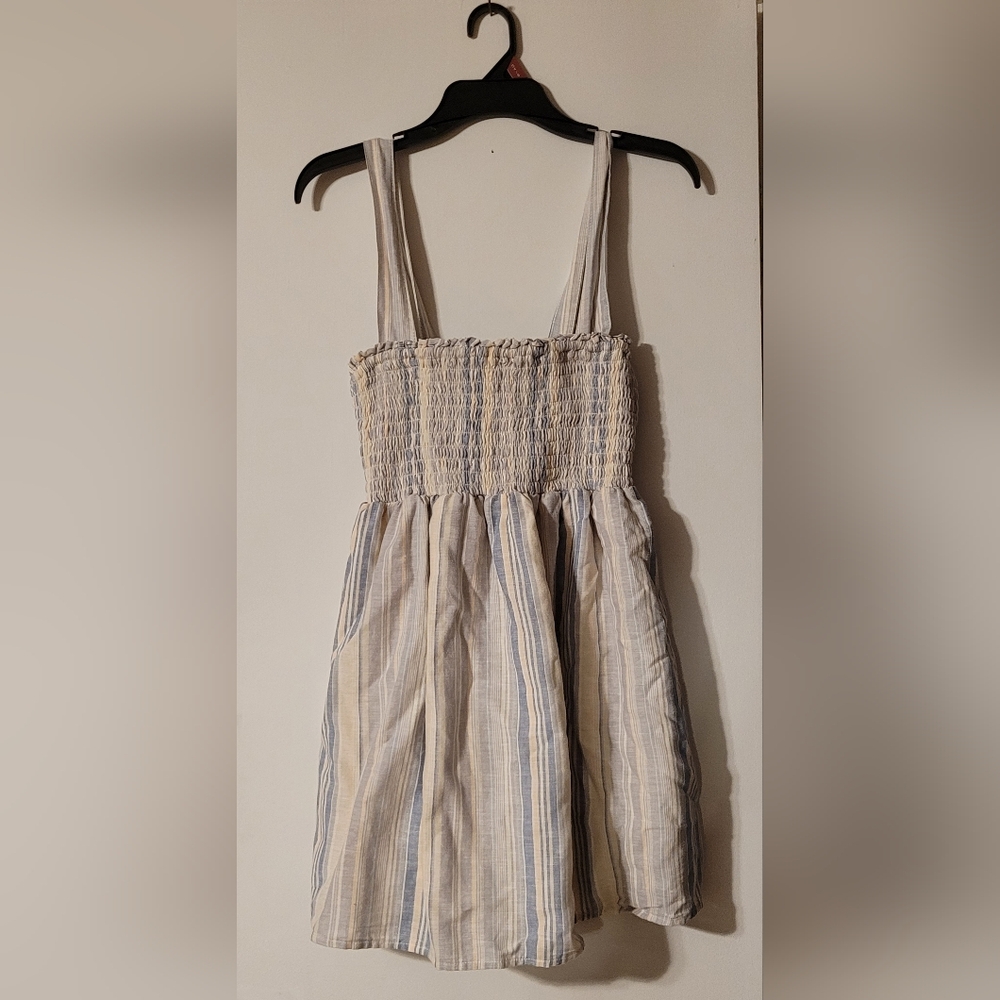 American Eagle Outfitters Striped Dress - Blue and Cream